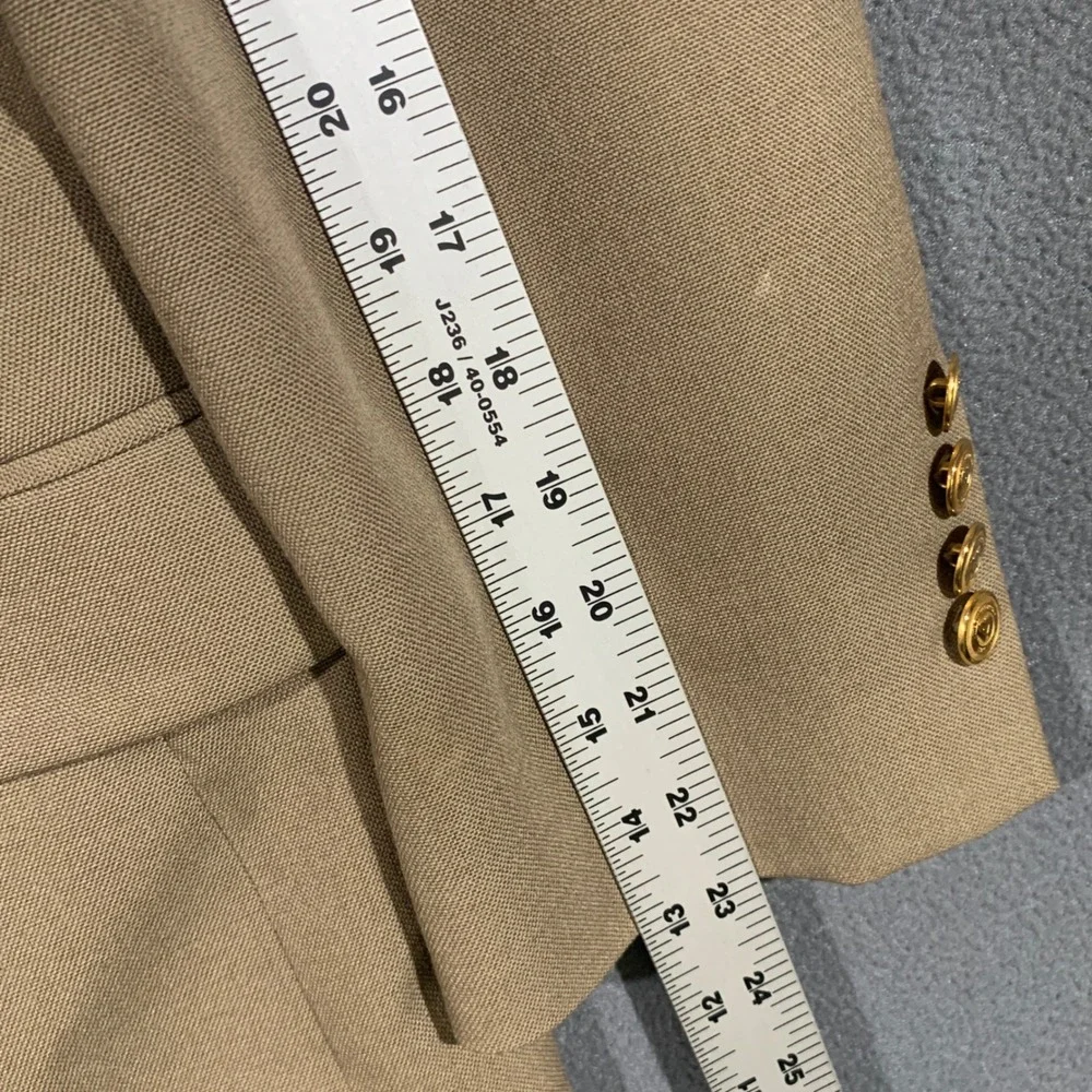 Wimbledon of England Mens Tan Blazer Jacket 44R Made in Costa Rica Dillard's Tie